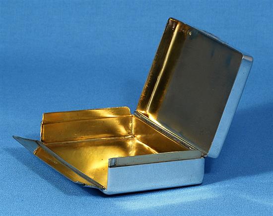 A Victorian silver sandwich box, by William Summers, Length 129mm weight: 10oz/314grms